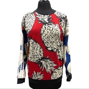 𝅺adidas Pineapple Boyfriend Sweatshirt Sz XS